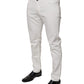 White Cotton Skinny Denim Jeans