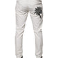 White Cotton Skinny Denim Jeans