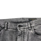 Gray Washed Cotton Skinny Denim Jeans