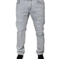 Light Blue Cotton Tattered Skinny Denim Jeans