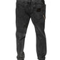 Dark Gray Cotton Skinny Denim Jeans