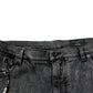 Dark Gray Cotton Skinny Denim Jeans