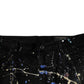 Black Color Splash Cotton Skinny Denim Jeans
