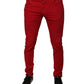 Red Crown Logo Cotton Skinny Denim Jeans