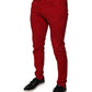 Red Crown Logo Cotton Skinny Denim Jeans