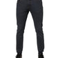 Dark Gray Cotton Skinny Denim Jeans