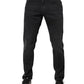Black Cotton Logo Plaque Regular Denim Jeans