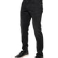 Black Cotton Logo Plaque Regular Denim Jeans