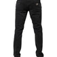 Black Cotton Logo Plaque Regular Denim Jeans