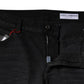 Black Cotton Logo Plaque Regular Denim Jeans