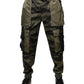 Green Cotton Jogger Cargo Pants