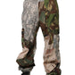 Multicolor Patchwork Camouflage Cargo Pants