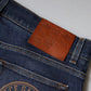 Blue Cotton Logo Print Slim Fit Denim Jeans