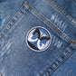 Blue Cotton Stretch Tattered Skinny Denim Jeans