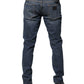 Blue Logo Plaque Cotton Skinny Denim Jeans