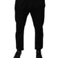 Black Cotton Stretch Logo Skinny Denim Jeans