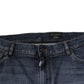 Dark Blue Cotton Logo Skinny Denim Jeans