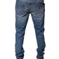 Light Blue Cotton Men Skinny Denim Jeans