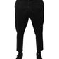 Black HOUSTON Men Cropped Denim Jeans