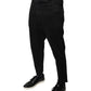 Black HOUSTON Men Cropped Denim Jeans