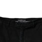 Black HOUSTON Men Cropped Denim Jeans