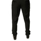 Black Wool Tapered Formal Dress Pants