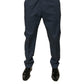 Dark Blue Cotton Stretch Skinny Men Dress Pants