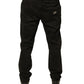 Black Ripped Logo Cotton Skinny Denim Jeans