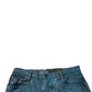 Blue Logo Cotton Stretch Skinny Denim Jeans