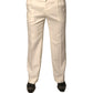Off White Straight Dress Pants