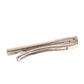 Silver Tone Brass Logo Branded Tie Clip Bar