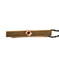 Gold Tone Brass Crystal Branded Tie Clip Bar