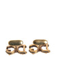 Gold Tone 925 Sterling Silver DG Logo Cufflink