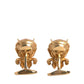 Gold Tone 925 Sterling Silver Crystal Cufflink