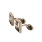 Silver Plated Brass Pin Crystal Cufflinks