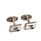 Silver Plated Brass Pin Crystal Cufflinks