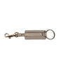 Beige DG Logo Leather Gold Metal Men Keychain Keyring