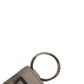 Beige DG Logo Leather Gold Metal Men Keychain Keyring