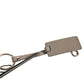 Beige DG Logo Leather Gold Metal Men Keychain Keyring