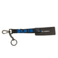 Blue Logo Polyester Silver Brass Holder Keychain Keyring