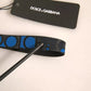 Blue Logo Polyester Silver Brass Holder Keychain Keyring