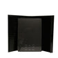 Elegant Black Leather Logo Plaque Holder Catalogue Case