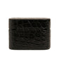 Black Leather Metal Logo Plaque Holder Airpods Case