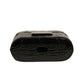 Black Leather Metal Logo Plaque Holder Airpods Case