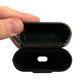 Black Leather Metal Logo Plaque Holder Airpods Case