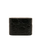 Black Leather Metal Logo Plaque Holder Airpods Case