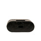 Black Leather Metal Logo Plaque Holder Airpods Case