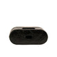Black Leather Metal Logo Plaque Holder Airpods Case