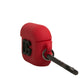 Red Silicone Rubber Logo Embossed Airpods Case