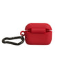 Red Silicone Rubber Logo Embossed Airpods Case